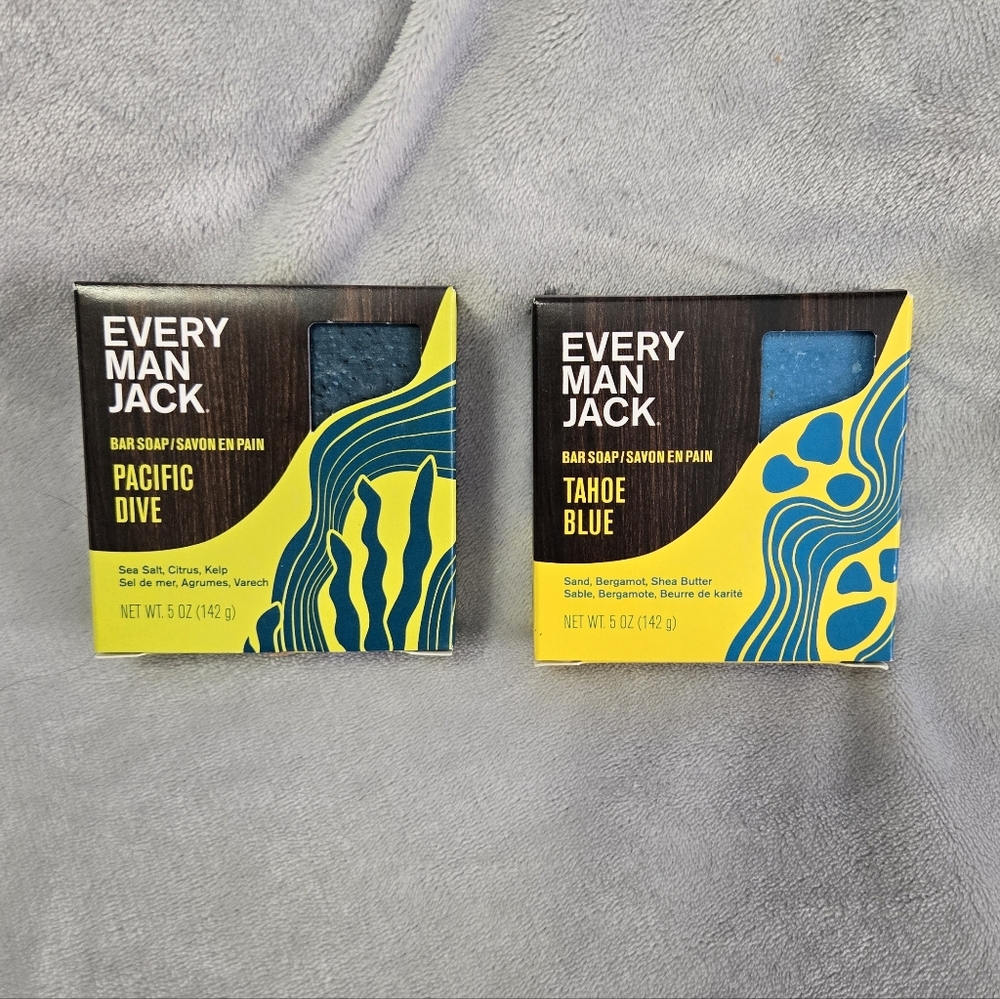 🟢 Every Man Jack Bar Soap Set - Pacific Dive & Tahoe Blue